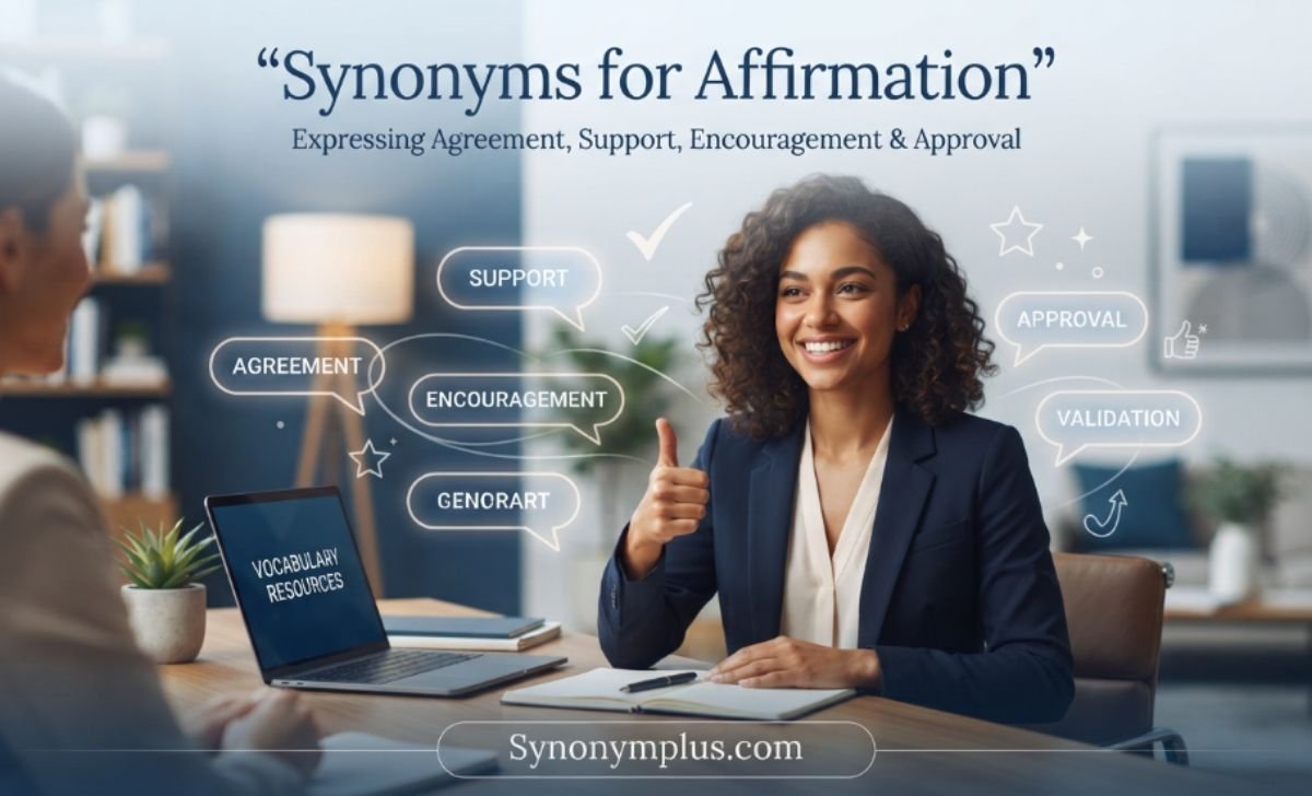 Synonyms for Affirmation